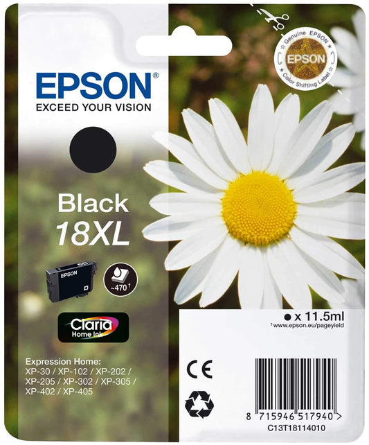 Genuine Epson 18XL Black Ink Cartridge