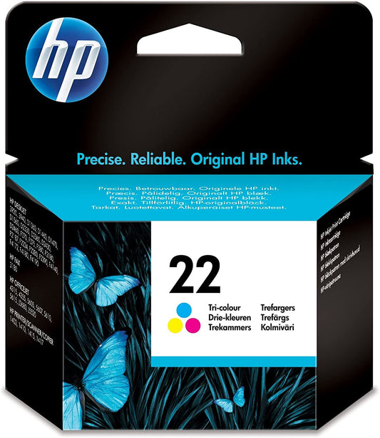 Genuine HP 22 Tri-colour Ink Cartridge C9352AE