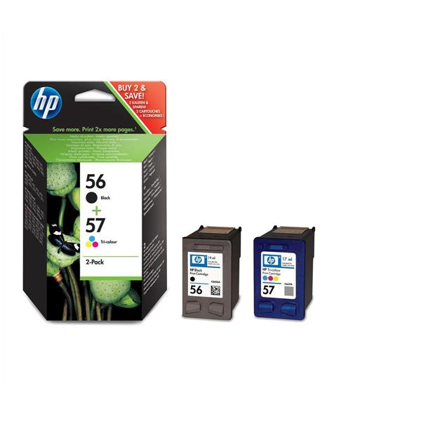 Genuine HP 56 Black and 57 Tri-colour Ink Cartridge SA342AE