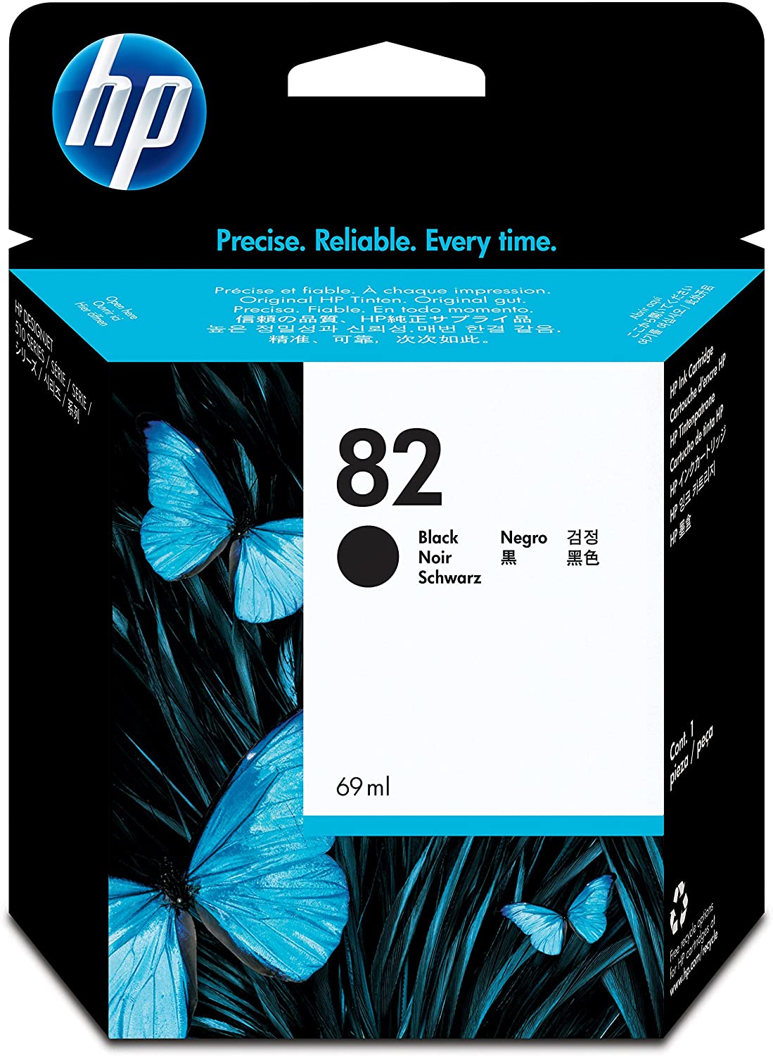 Genuine HP 82 Black Ink Cartridge CH565A