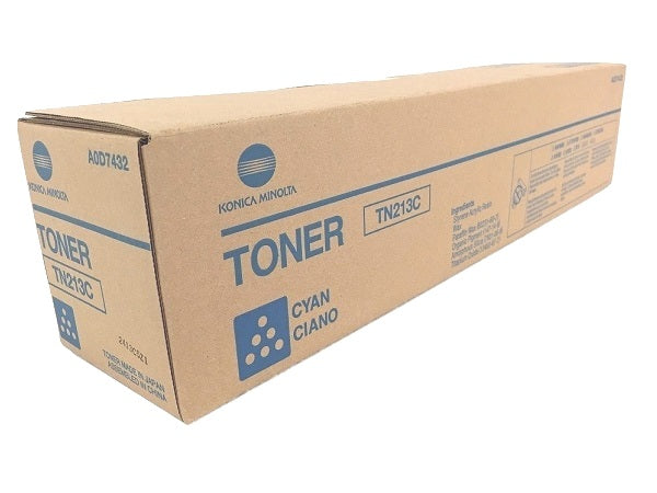 Genuine Konica Minolta TN213C Cyan Printer Toner Cartridge