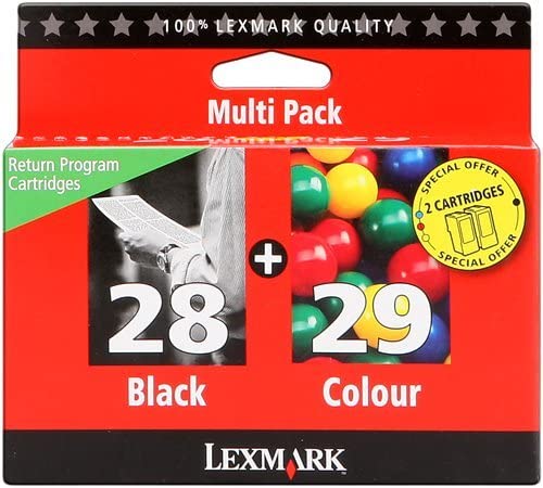 Genuine Lexmark 28 and 29 Black and Colour Ink Cartridges